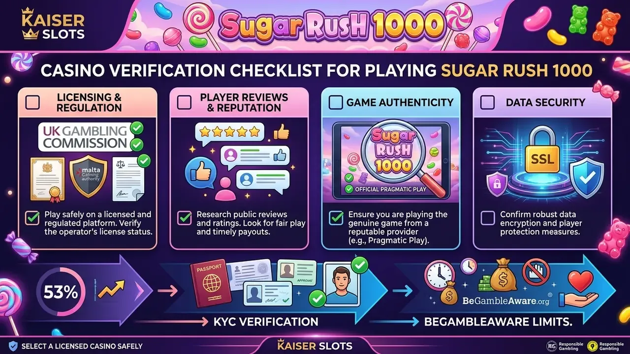 Casino selection checklist for Sugar Rush 1000